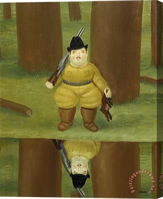 Fernando Botero The Hunter, 1975 Stretched Canvas Painting / Canvas Art