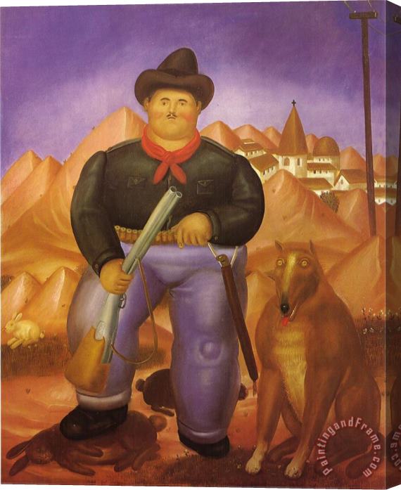 fernando botero The Hunter Stretched Canvas Painting / Canvas Art