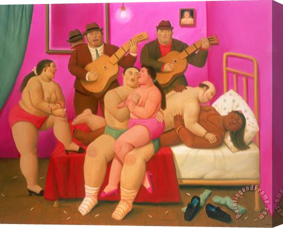 Fernando Botero The Musicians And Singer, 2013 Stretched Canvas Painting / Canvas Art