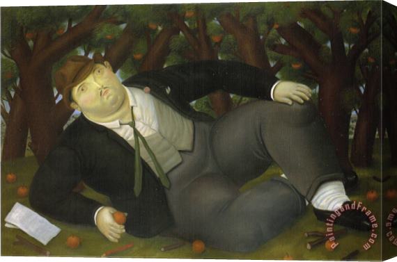 fernando botero The Poet Stretched Canvas Print / Canvas Art
