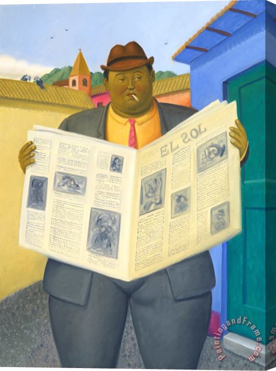 Fernando Botero The Reader, 2013 Stretched Canvas Print / Canvas Art