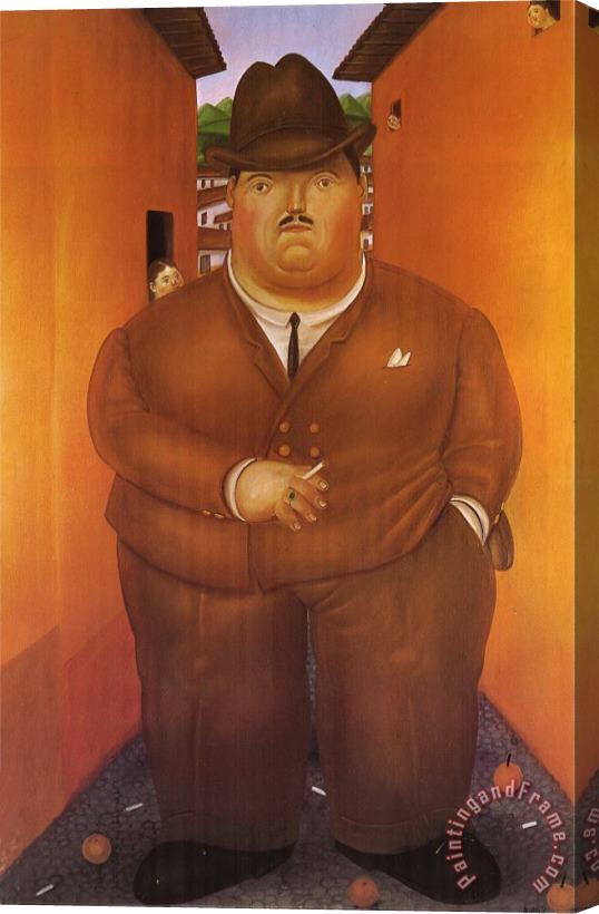fernando botero The Road Stretched Canvas Print / Canvas Art
