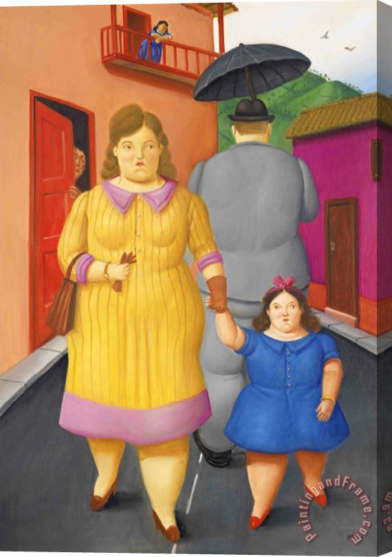 Fernando Botero The Street, 2011 Stretched Canvas Print / Canvas Art