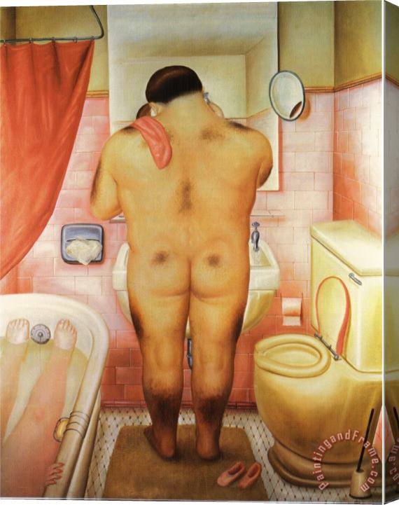 fernando botero Tribute to Bonnard 1 Stretched Canvas Painting / Canvas Art