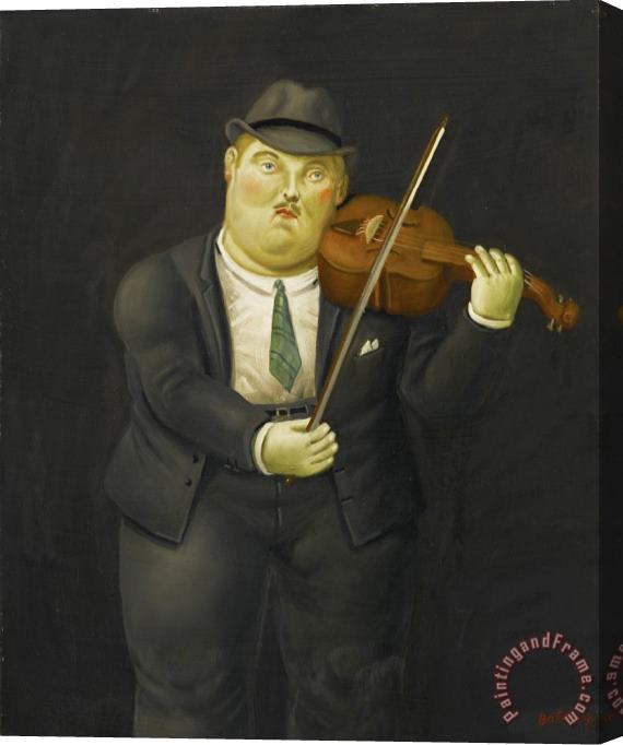 Fernando Botero Violinist, 1998 Stretched Canvas Print / Canvas Art