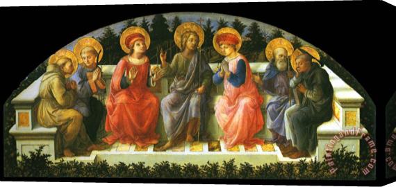 Filippino Lippi Seven Saints Stretched Canvas Print / Canvas Art