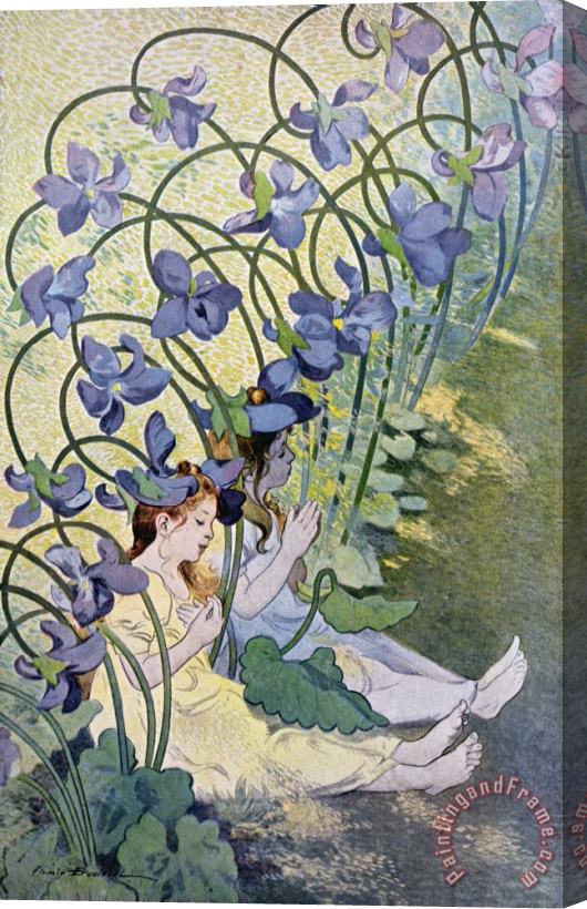 Firmin Bouisset The Violets Lively Flowers Stretched Canvas Painting / Canvas Art