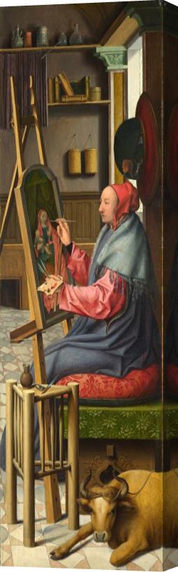 Follower of Quinten Massys Saint Luke Painting The Virgin And Child Stretched Canvas Painting / Canvas Art