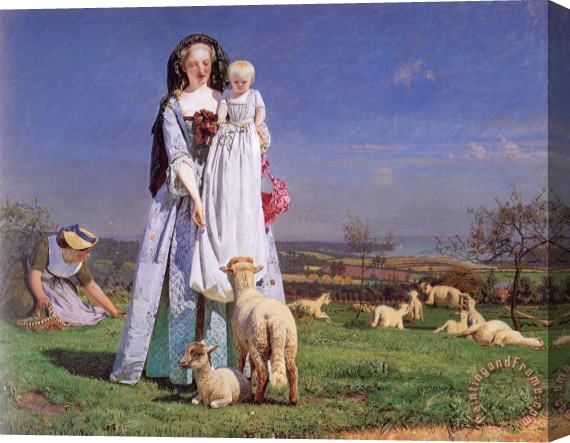 Ford Madox Brown The Pretty Baalambs Stretched Canvas Print / Canvas Art