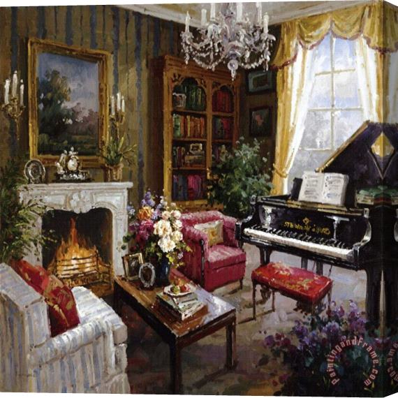 Foxwell Grand Piano Room Stretched Canvas Painting / Canvas Art
