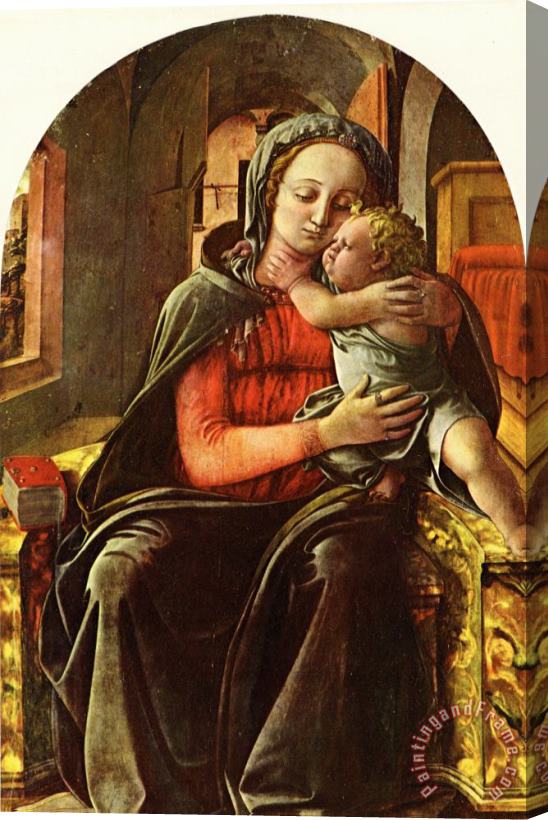 Fra Filippo Lippi Madonna Enthroned Stretched Canvas Painting / Canvas Art