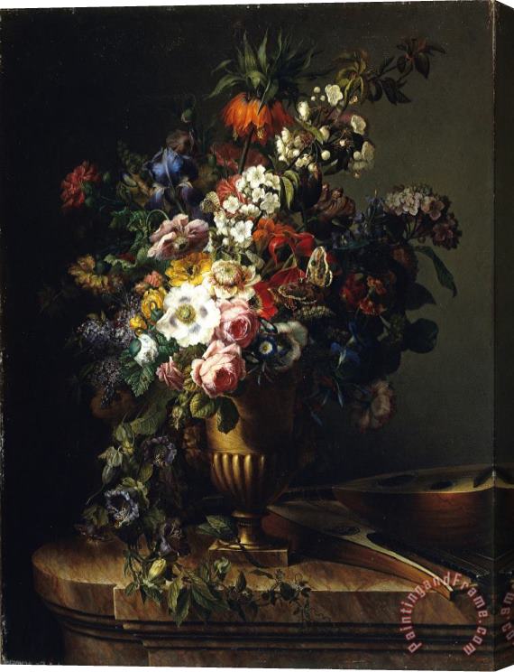 Francesc Lacoma i Fontanet Vase with Flowers Stretched Canvas Print / Canvas Art
