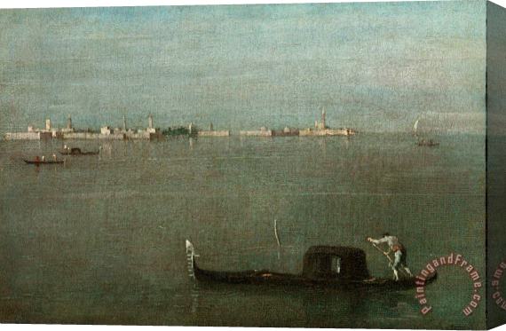Francesco Guardi Gondolas on The Lagoon (grey Lagoon) Stretched Canvas Painting / Canvas Art