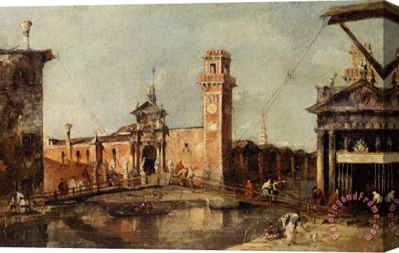 Francesco Guardi The Entrance to The Arsenal in Venice Stretched Canvas Print / Canvas Art