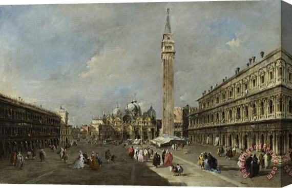 Francesco Guardi The Piazza San Marco, Venice Stretched Canvas Painting / Canvas Art