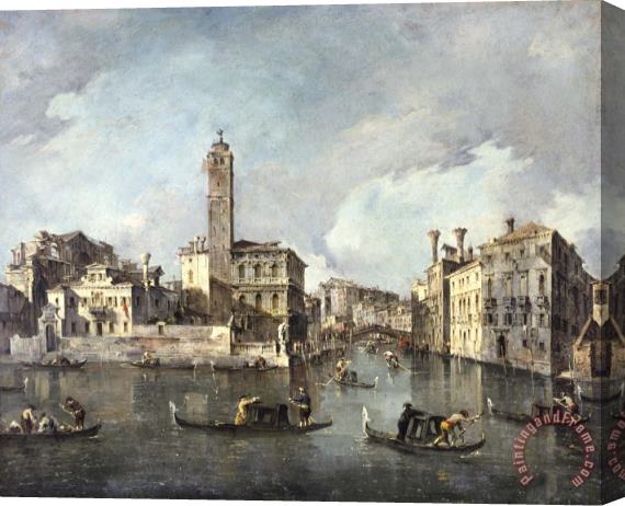 Francesco Guardi View on The Grand Canal at San Geremia, Venice Stretched Canvas Painting / Canvas Art