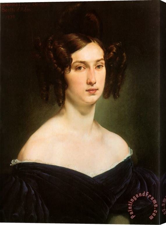 Francesco Hayez Portrait of Countess Luigia Douglas Scotti D'adda Stretched Canvas Print / Canvas Art