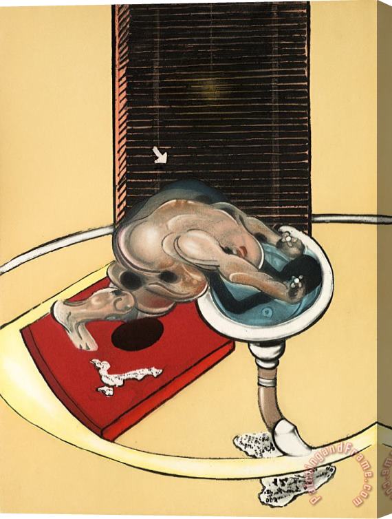Francis Bacon Figure at a Washbasin (l'homme Au Lavabo), 1976 Stretched Canvas Painting / Canvas Art