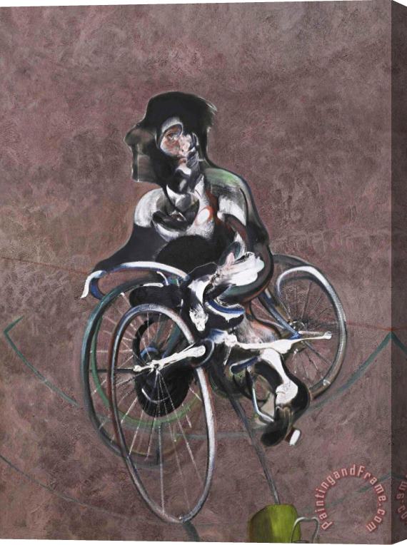 Francis Bacon Portrait of George Dyer Riding a Bicycle, 1966 Stretched Canvas Print / Canvas Art