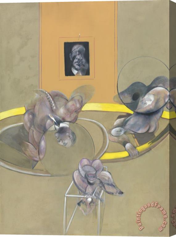 Francis Bacon Three Figures And Portrait, 1975 Stretched Canvas Print / Canvas Art