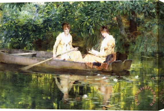 Francis Coates Jones Women in a Rowboat Stretched Canvas Print / Canvas Art