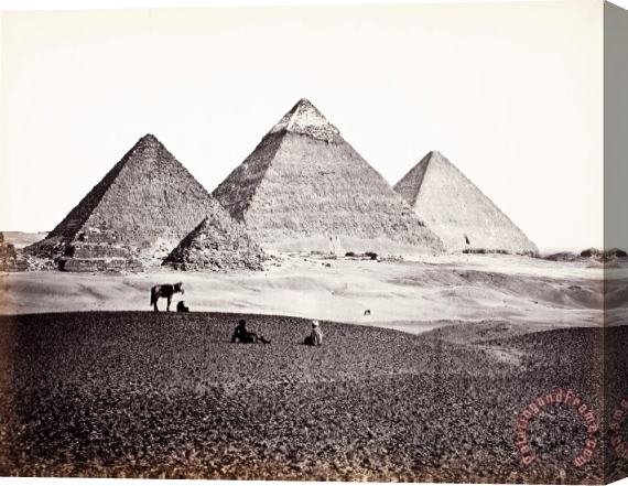 Francis Frith Pyramids of El Geezeh (from The Southwest) Stretched Canvas Print / Canvas Art