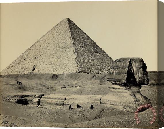 Francis Frith The Great Pyramid And The Great Sphinx, Egypt Stretched Canvas Painting / Canvas Art