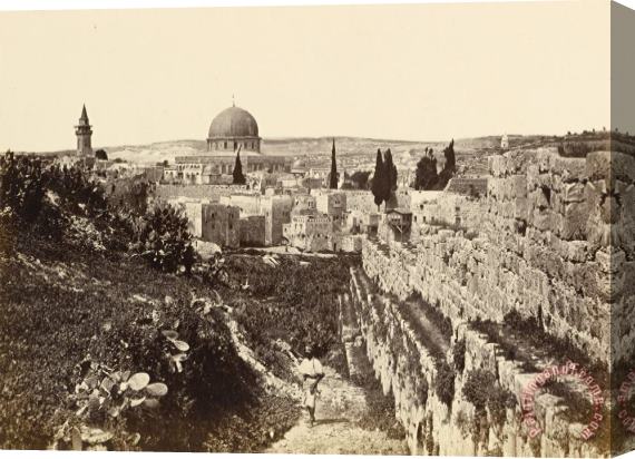 Francis Frith The Site of The Temple Jerusalem From Mount Zion Stretched Canvas Print / Canvas Art