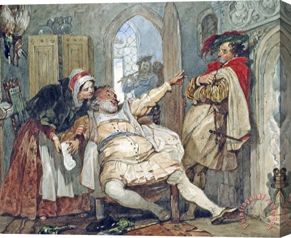 Francis Phillip Stephanoff Falstaff Bardolph And Dame Quickly Stretched Canvas Print / Canvas Art