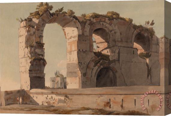 Francis Swaine The Claudian Aquaduct, Rome Stretched Canvas Print / Canvas Art