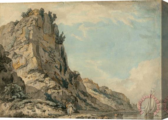 Francis Wheatley St. Vincent's Rock, Clifton, Bristol with Hotwell's Spring House in The Distance Stretched Canvas Print / Canvas Art