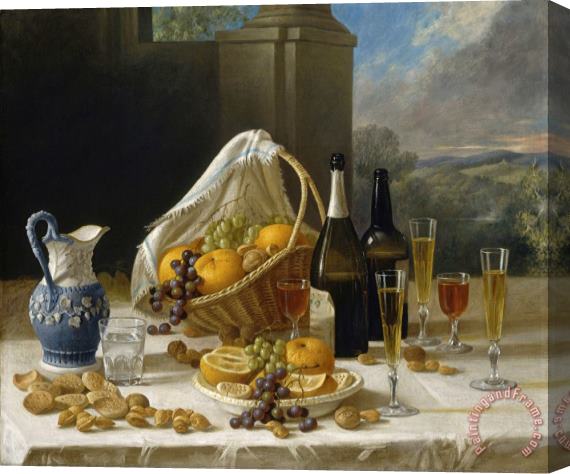 Francis William Edmonds Luncheon Still Life Stretched Canvas Painting / Canvas Art