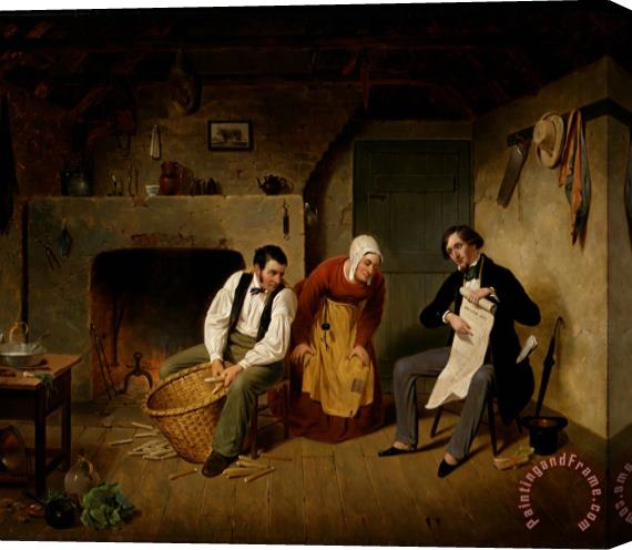 Francis William Edmonds The Speculator Stretched Canvas Print / Canvas Art
