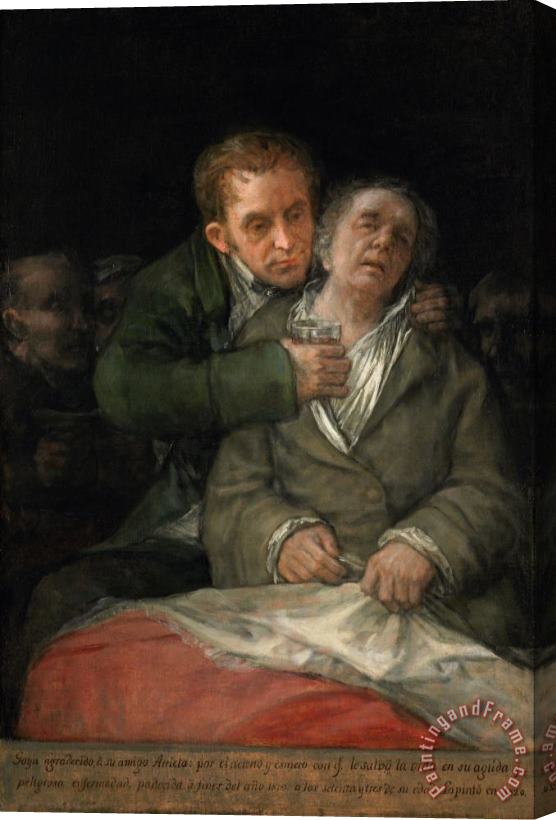 Francisco De Goya Self Portrait with Dr. Arrieta Stretched Canvas Print / Canvas Art