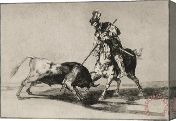 Francisco De Goya The Cid Campeador Attacking a Bull with His Lance Stretched Canvas Painting / Canvas Art