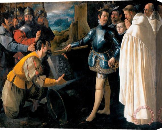 Francisco de Zurbaran Saint Peter Nolasco Recovering The Image of The Virgin Stretched Canvas Print / Canvas Art