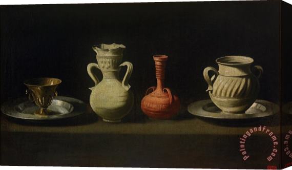 Francisco de Zurbaran Still Life with Four Vessels Stretched Canvas Painting / Canvas Art