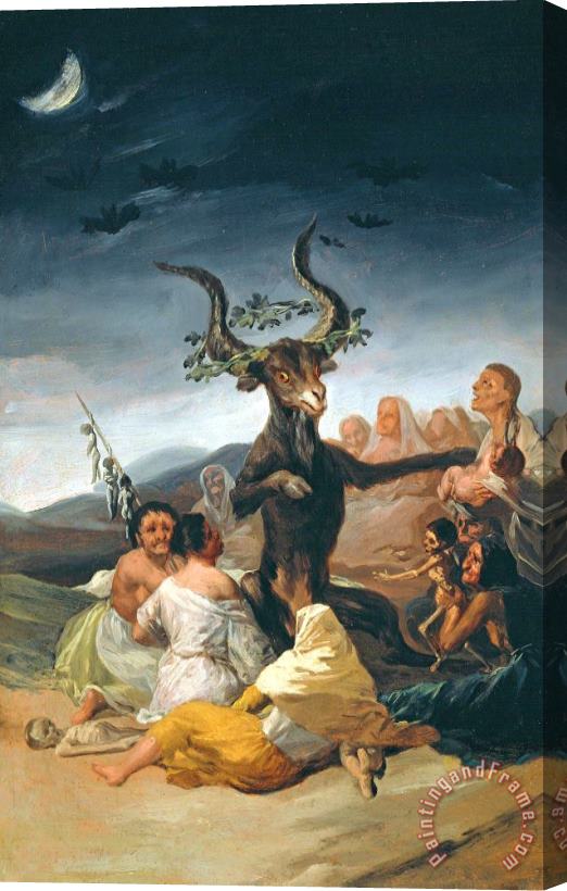 Francisco Jose de Goya y Lucientes The Witches' Sabbath Stretched Canvas Painting / Canvas Art