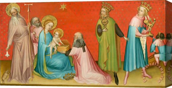Franco-flemish Master Adoration of The Magi with Saint Anthony Abbot Stretched Canvas Painting / Canvas Art