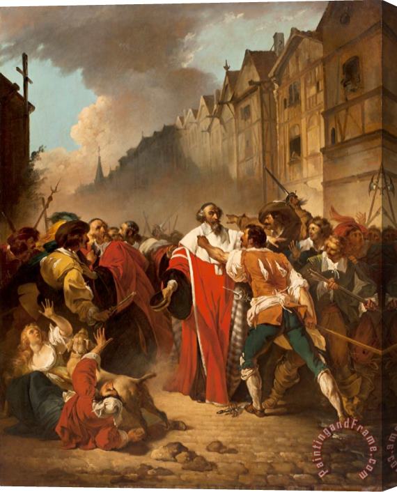 Francois Andre Vincent President Mole Manhandled by Insurgents Stretched Canvas Painting / Canvas Art