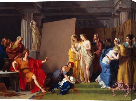 Francois Andre Vincent Zeuxis Choosing His Models for The Image of Helen From Among The Girls of Croton Stretched Canvas Print / Canvas Art