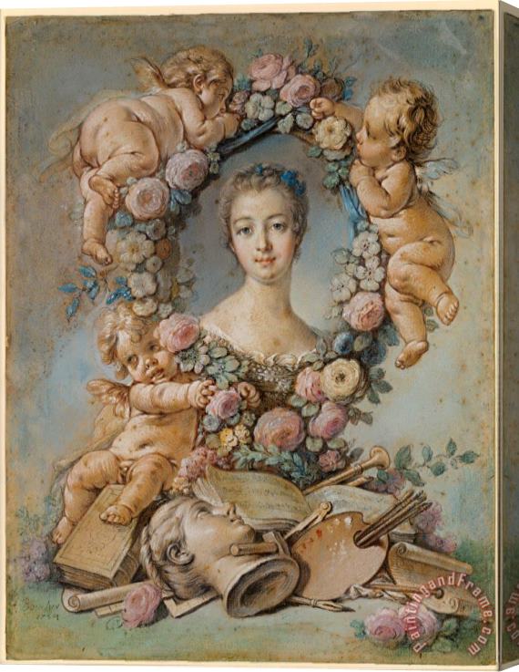 Francois Boucher Madame De Pompadour Stretched Canvas Painting / Canvas Art
