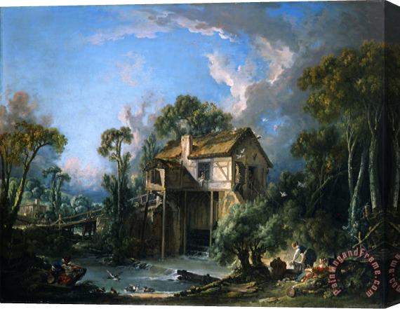 Francois Boucher Mill at Charenton Stretched Canvas Painting / Canvas Art