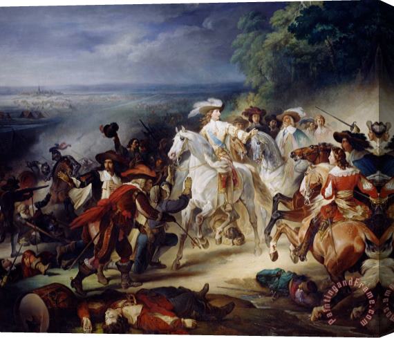Francois Joseph Heim Battle of Rocroy Stretched Canvas Print / Canvas Art