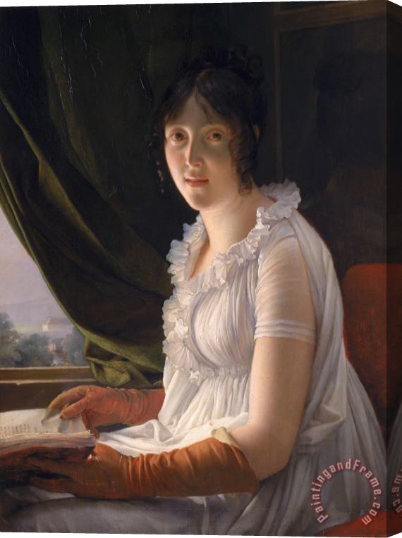 Francois Pascal Simon Gerard Seated Portrait of Marie Philippe Claude Walbonne Stretched Canvas Print / Canvas Art
