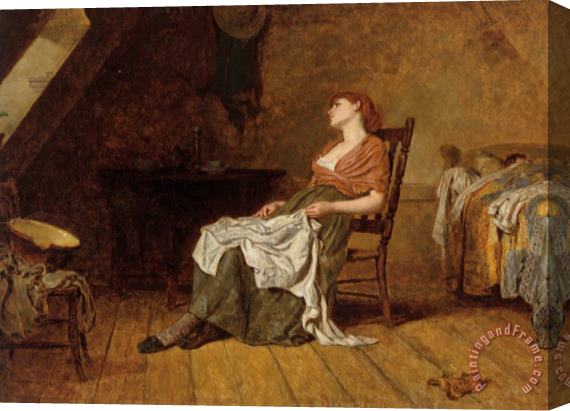 Frank Holl Far Away Thoughts Stretched Canvas Painting / Canvas Art