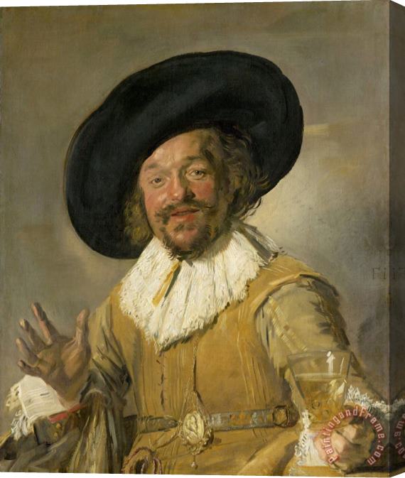 Frans Hals A Civic Guardsman Holding a Berkenmeier, Known As ‘the Merry Drinker’ Stretched Canvas Painting / Canvas Art