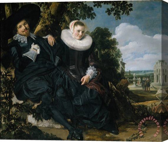 Frans Hals Marriage Portrait of Isaac Massa En Beatrix Van Der Laen Stretched Canvas Painting / Canvas Art