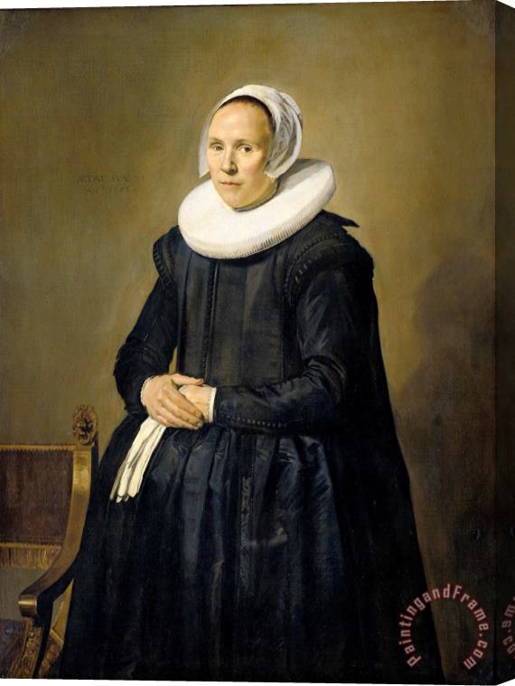 Frans Hals Portrait of Feyntje Van Steenkiste Stretched Canvas Print / Canvas Art