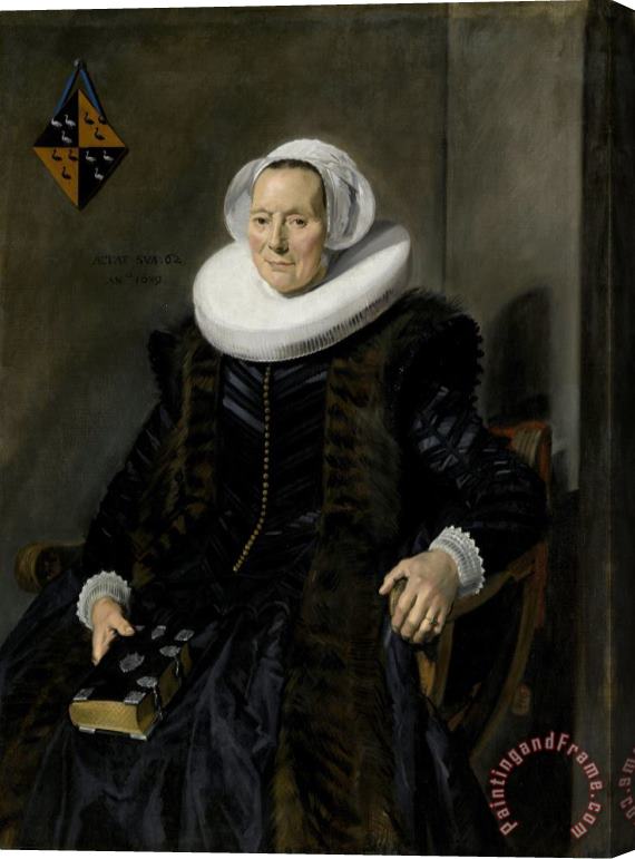 Frans Hals Portrait of Maritge Claesdr Vooght Stretched Canvas Painting / Canvas Art